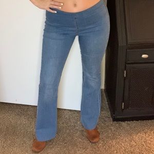 Stretchy waist flare jeans
